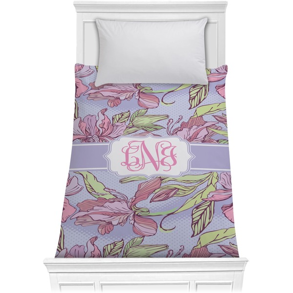 Custom Orchids Comforter - Twin (Personalized)