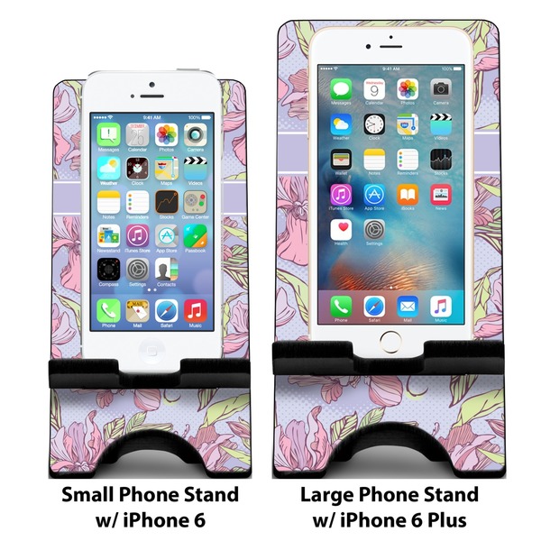 Orchids Compare Phone Stand Sizes - with iPhones