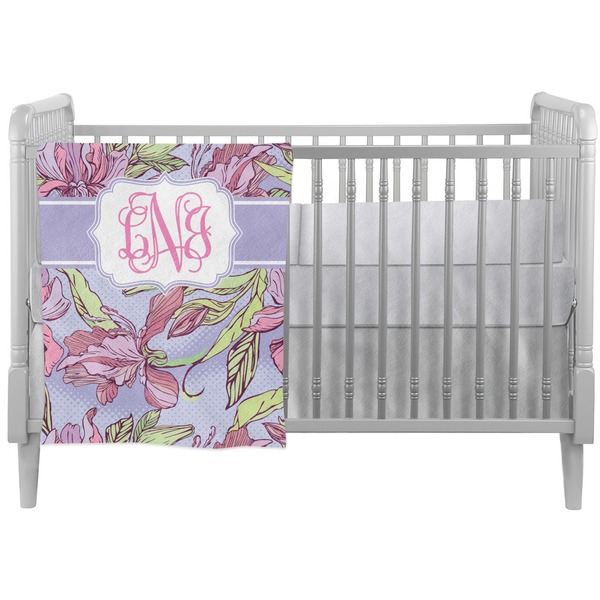 Custom Orchids Crib Comforter / Quilt (Personalized)