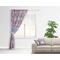 Orchids Curtain With Window and Rod - in Room Matching Pillow