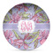 Orchids Microwave Safe Plastic Plate - Composite Polymer (Personalized)
