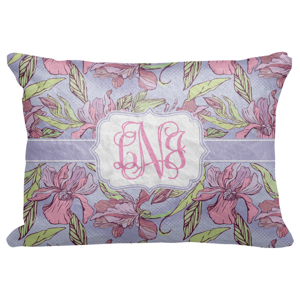 Custom Orchids Decorative Baby Pillowcase - 16"x12" w/ Monogram