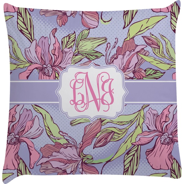 Custom Orchids Decorative Pillow Case (Personalized)