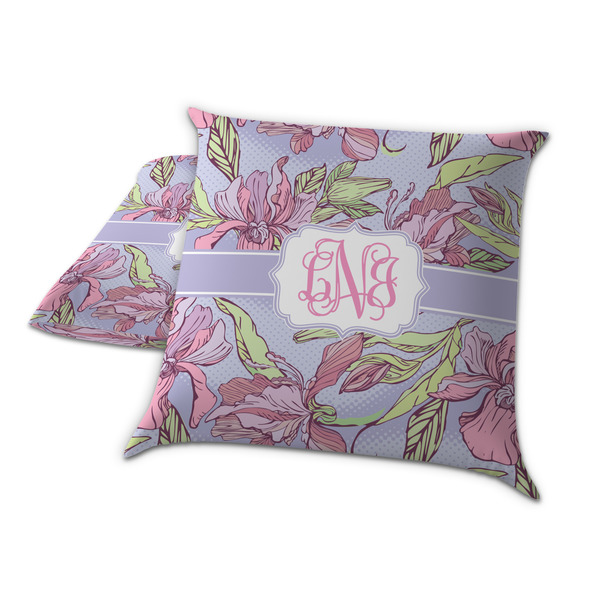 Orchids Decorative Pillow Case - TWO