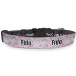 Orchids Deluxe Dog Collar - Medium (11.5" to 17.5") (Personalized)
