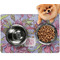 Orchids Dog Food Mat - Small LIFESTYLE