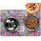 Orchids Dog Food Mat - Small w/ Monogram