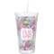 Orchids Double Wall Tumbler with Straw (Personalized)