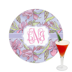 Orchids Printed Drink Topper -  2.5" (Personalized)