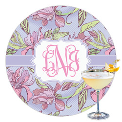 Orchids Printed Drink Topper - 3.5" (Personalized)