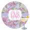 Orchids Printed Drink Topper - 3.5" (Personalized)