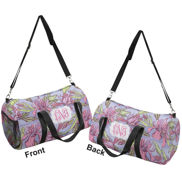 Orchids Duffle bag small front and back sides