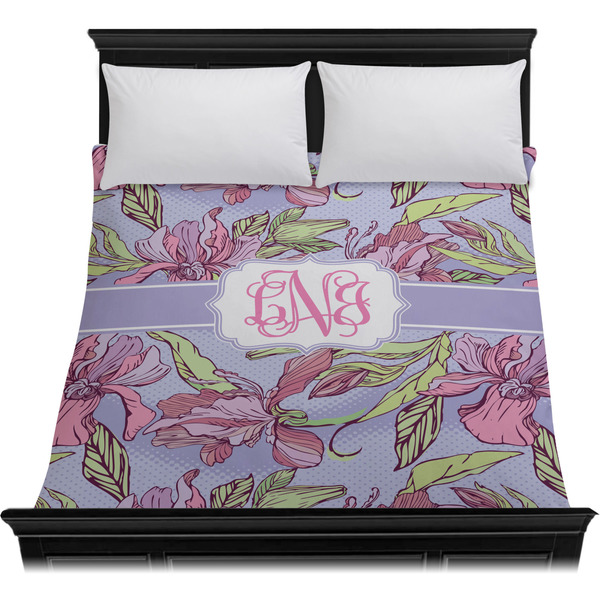 Orchids Duvet Cover - Queen - On Bed - No Prop