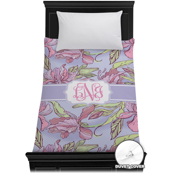 Custom Orchids Duvet Cover - Twin XL (Personalized)