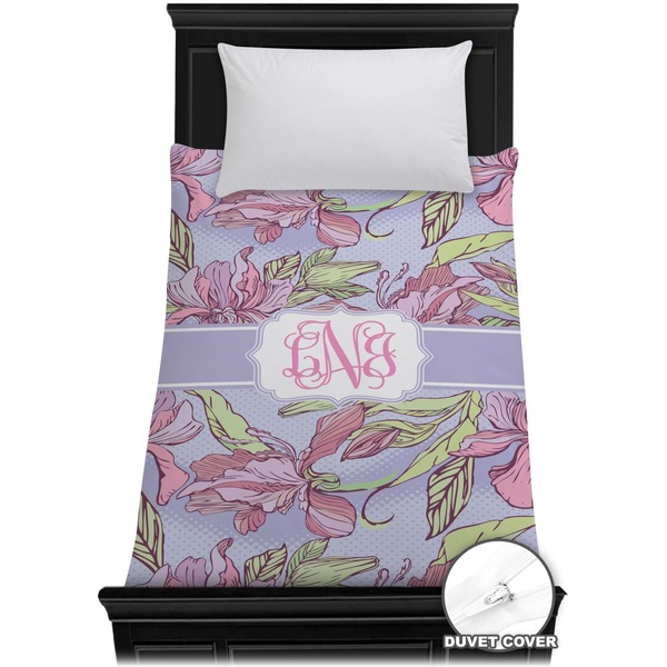Custom Orchids Duvet Cover - Twin (Personalized)