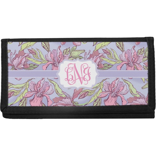 Custom Orchids Canvas Checkbook Cover (Personalized)