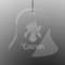 Orchids Engraved Glass Ornament - Bell