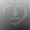 Orchids Engraved Glass Ornaments - Heart