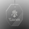Orchids Engraved Glass Ornament - Octagon (Personalized)