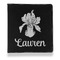 Orchids Leather Binder - 1" - Black - Front View