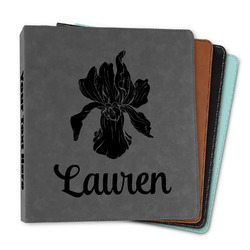 Orchids Leather Binder - 1" (Personalized)