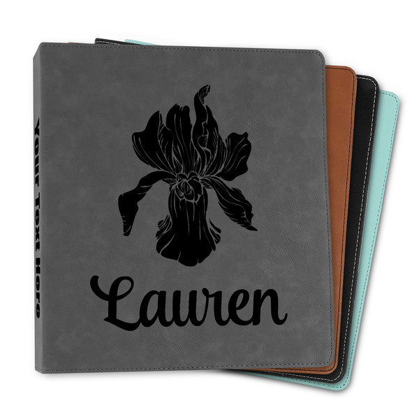 Custom Orchids Leather Binder - 1" (Personalized)