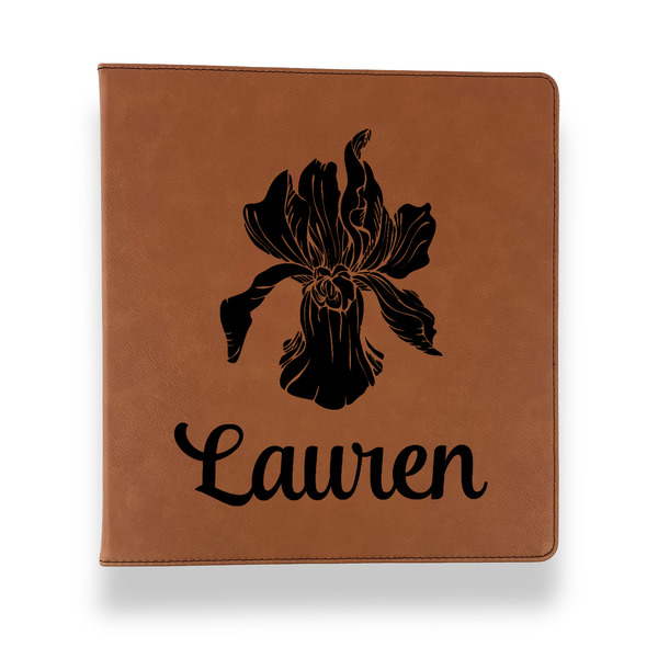 Orchids Leather Binder - 1" - Rawhide - Front View