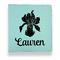 Orchids Leather Binders - 1" - Teal - Front View