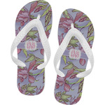 Orchids Flip Flops - Medium (Personalized)