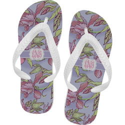Orchids Flip Flops - XSmall (Personalized)
