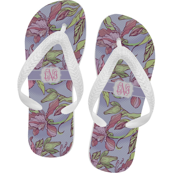 Custom Orchids Flip Flops - Small (Personalized)