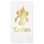 Orchids Guest Napkins - Foil Stamped (Personalized)