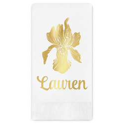Orchids Guest Napkins - Foil Stamped (Personalized)
