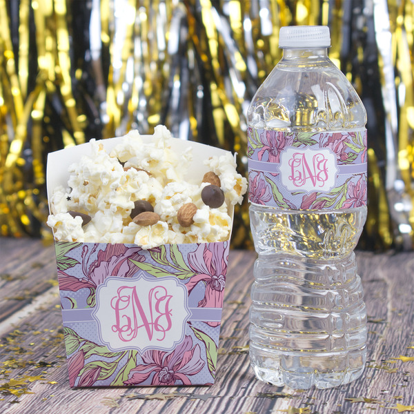 Orchids French Fry Favor Box - w/ Water Bottle