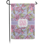 Orchids Small Garden Flag - Single Sided w/ Monograms
