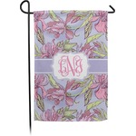 Orchids Small Garden Flag - Double Sided w/ Monograms