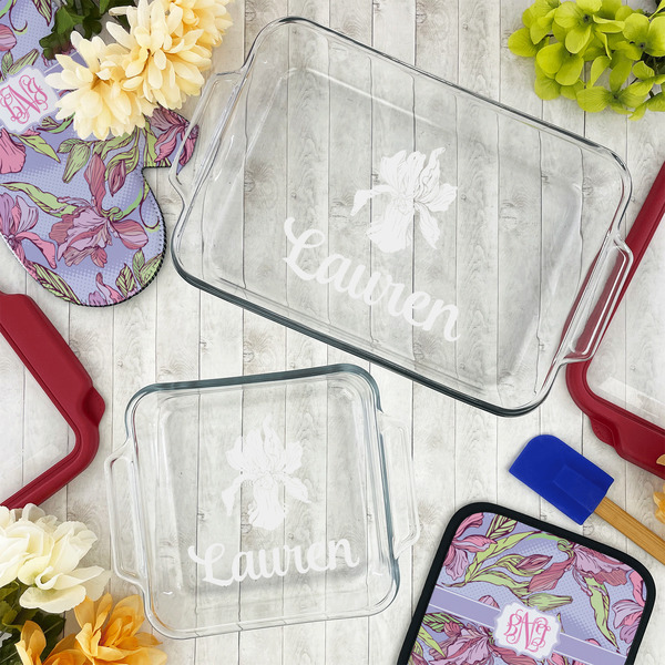 Orchids Glass Baking Dish Set - LIFESTYLE