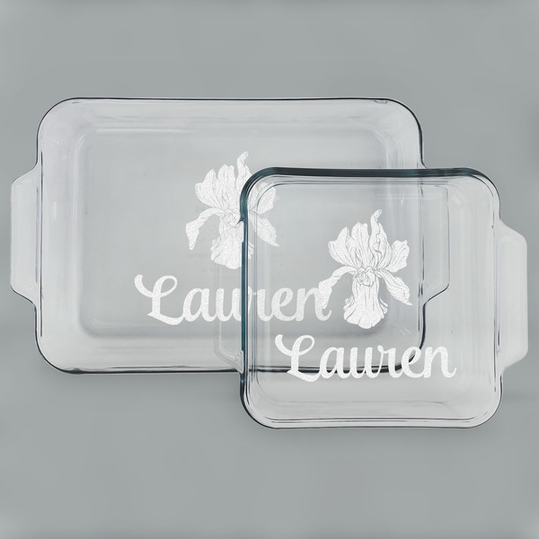 Orchids Glass Baking Dish Set - MAIN (set)
