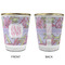 Orchids Glass Shot Glass - with gold rim - APPROVAL