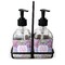 Orchids Glass Soap & Lotion Bottle Set (Personalized)