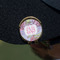 Orchids Golf Ball Marker Hat Clip - Gold - On Hat