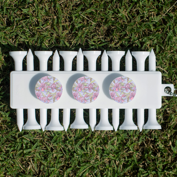 Orchids Golf Tees & Ball Markers Set - Back