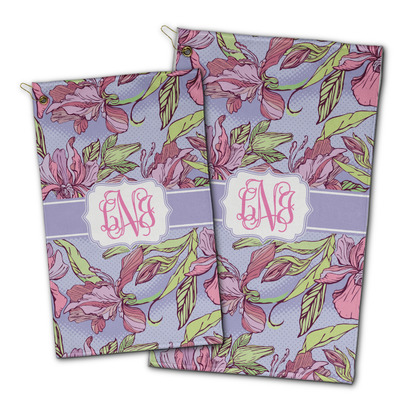 Orchids Golf Towel - Poly-Cotton Blend w/ Monograms