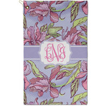 Orchids Golf Towel - Poly-Cotton Blend - Small w/ Monograms