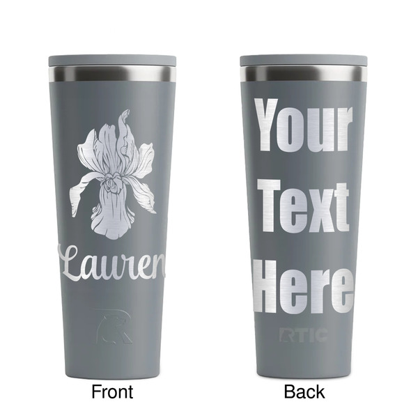 Orchids Grey RTIC Everyday Tumbler - 28 oz. - Front and Back