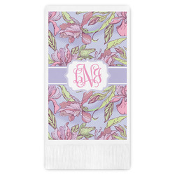Orchids Guest Napkins - Full Color - Embossed Edge (Personalized)