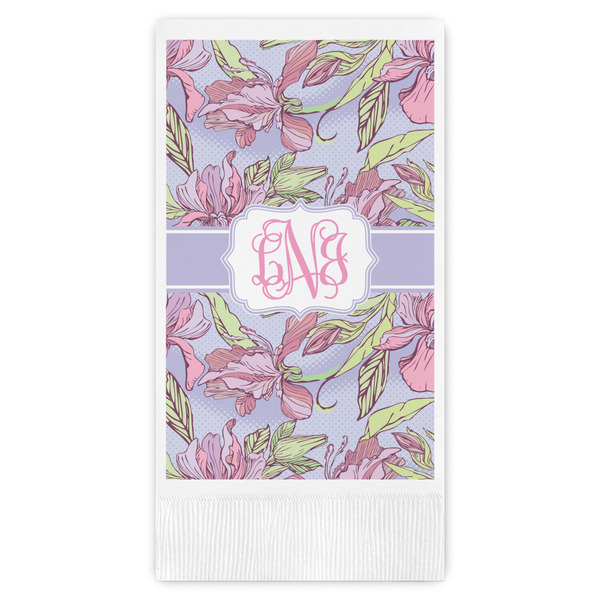 Custom Orchids Guest Napkins - Full Color - Embossed Edge (Personalized)
