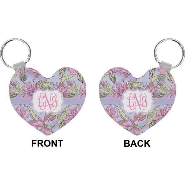 Orchids Heart Keychain (Front + Back)