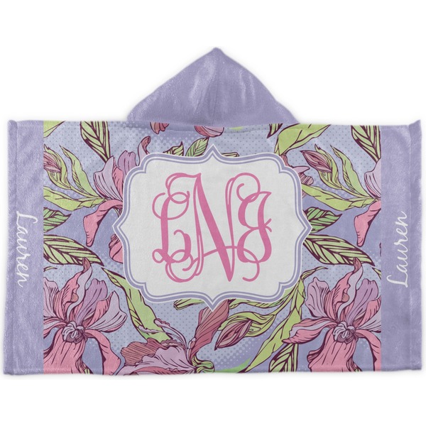 Custom Orchids Kids Hooded Towel (Personalized)