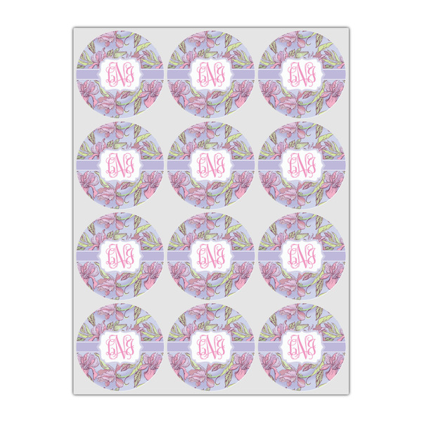 Orchids Icing Circle - Small - Set of 12